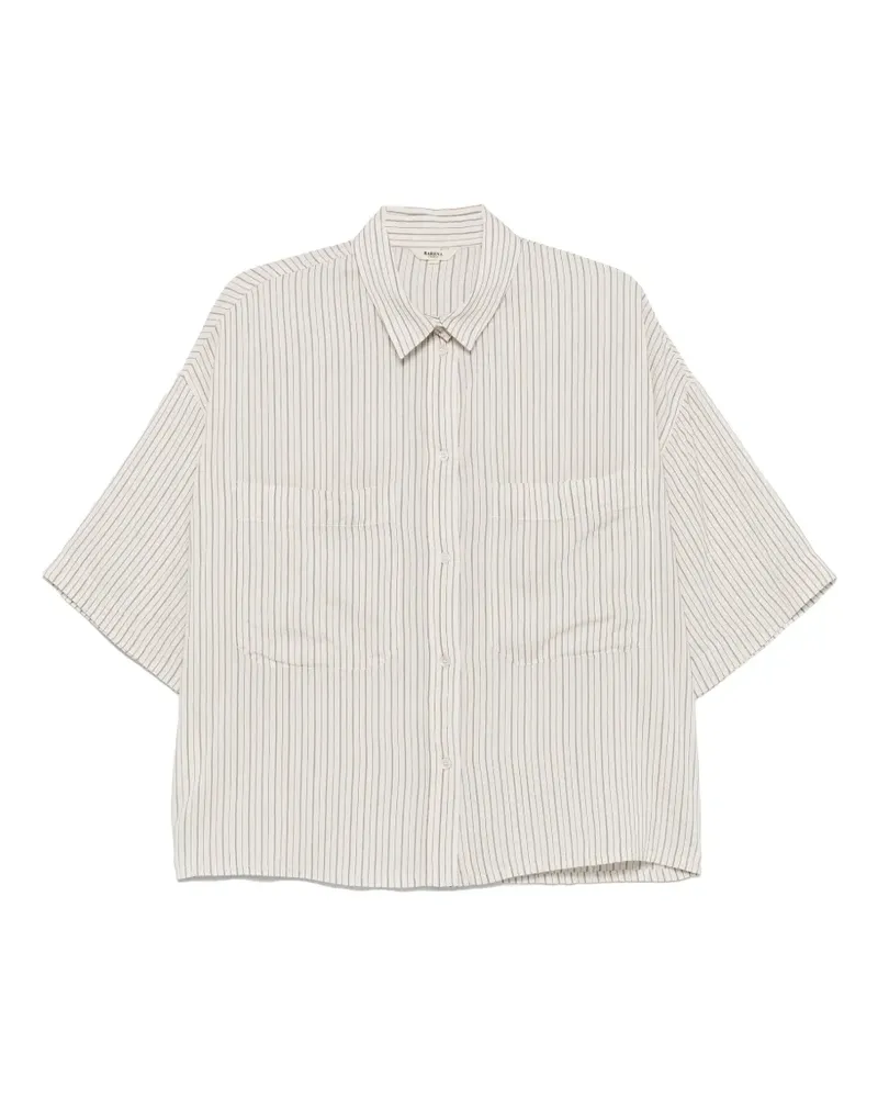 BARENA striped pocket shirt - Nude Nude