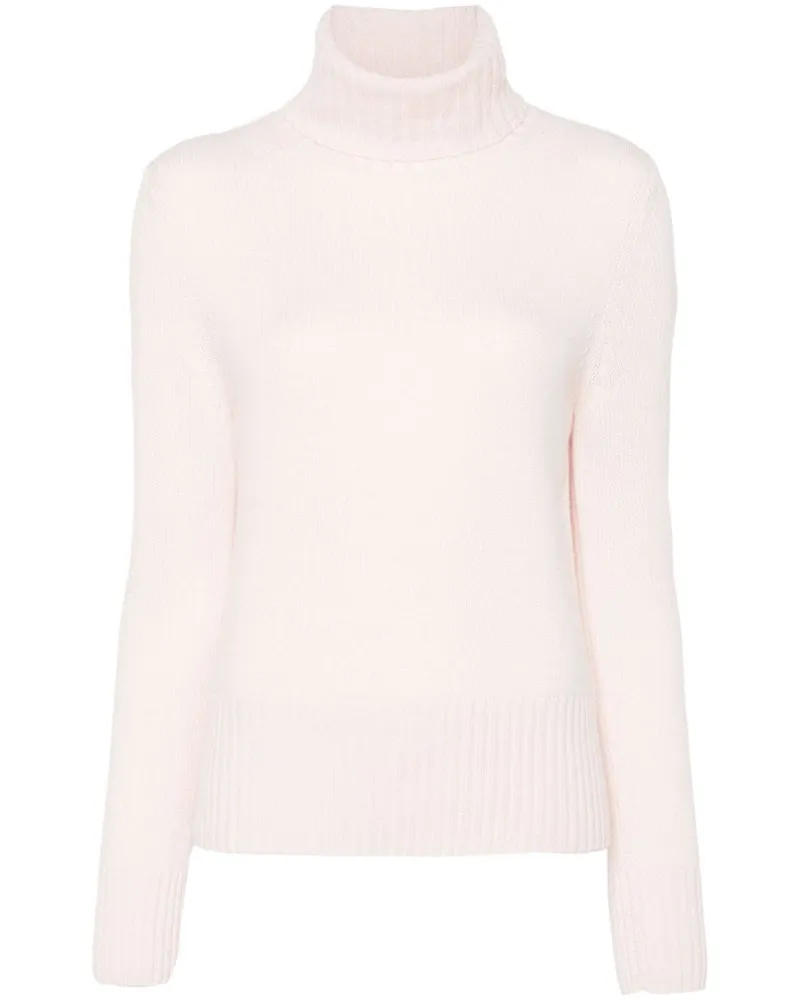 ALLUDE Gerippter Strickpullover - Rosa Rosa