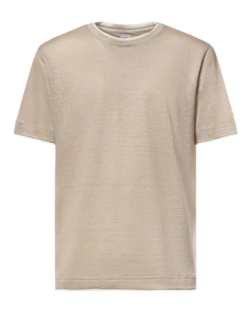 Eleventy T-Shirt im Layering-Look - Nude Nude
