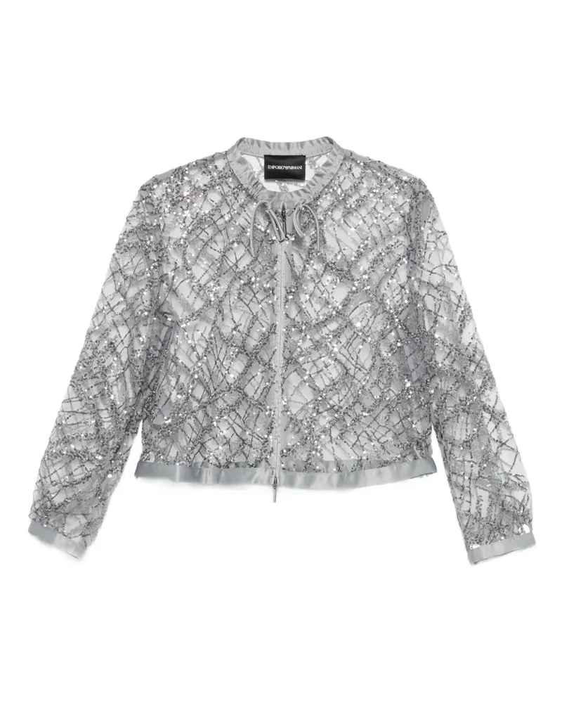 Emporio Armani Jacke mit Pailletten - Grau Grau