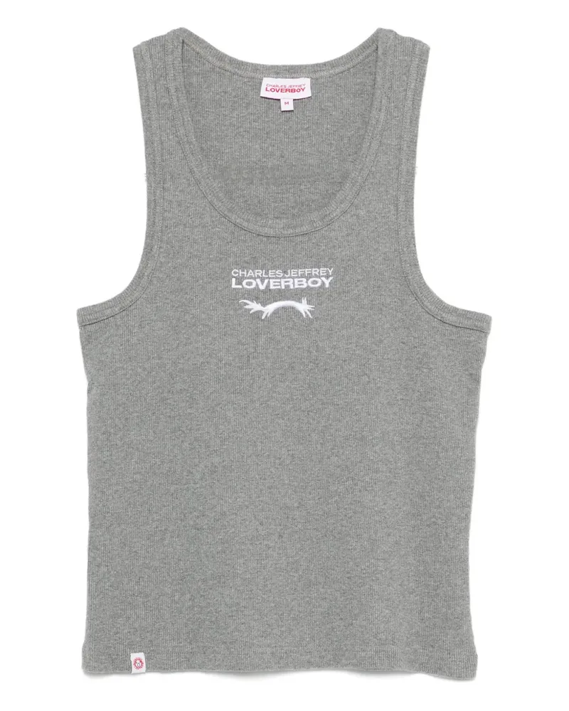 Charles Jeffrey Loverboy Tanktop mit Logo-Stickerei - Grau Grau