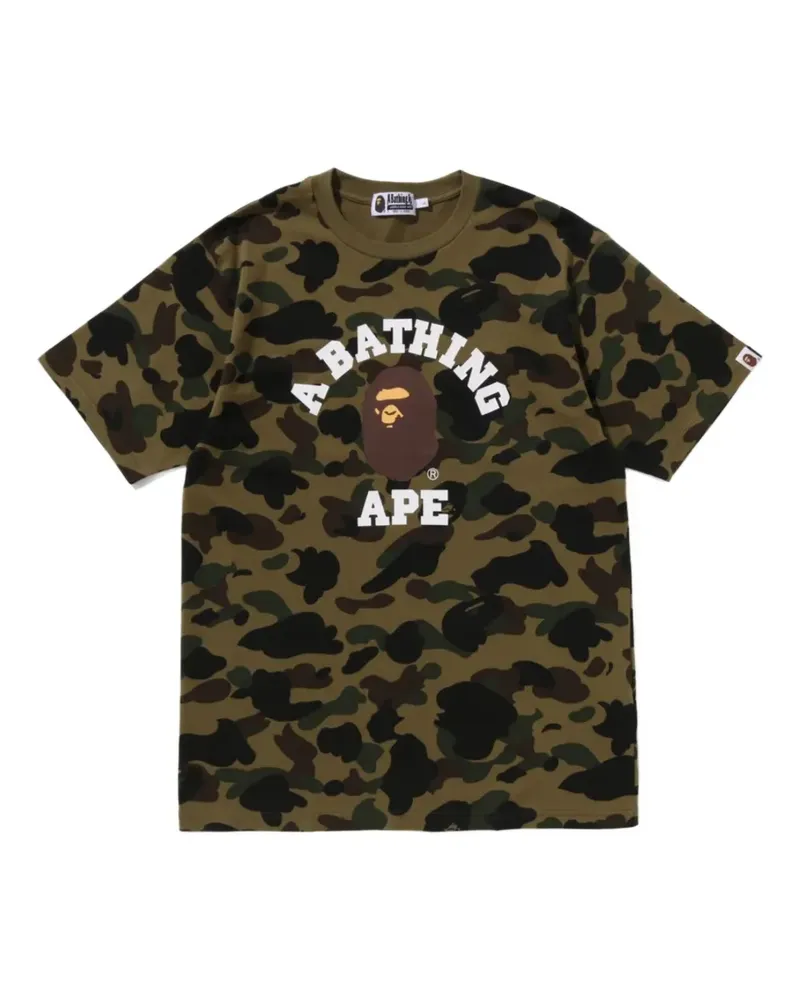 BAPE camouflage logo T-shirt - Grün Grün