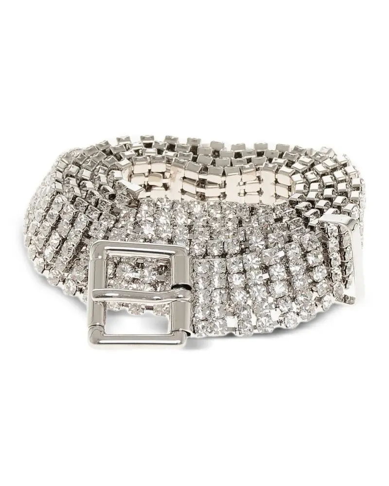 Dsquared2 Gürtel mit Kristallen - Silber Silber