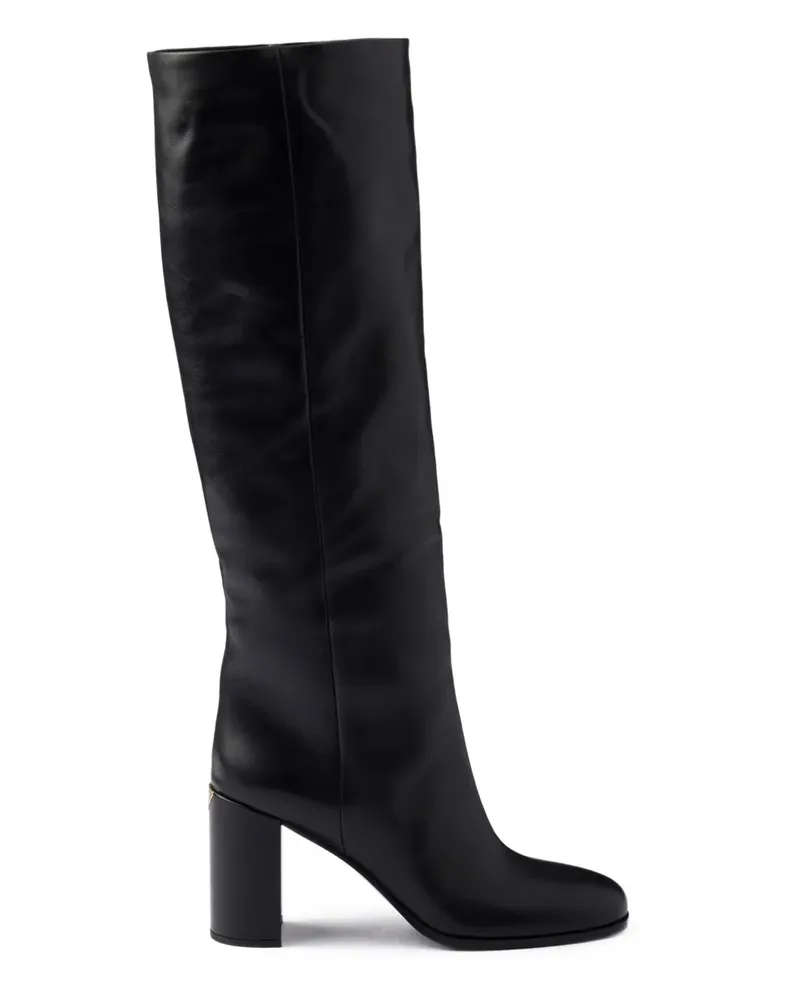 Prada Stiefel mit Triangel-Logo - Schwarz Schwarz