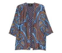 Kimono mit Paisley-Print - Blau