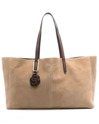 HUGO BOSS Shopper aus Wildleder Nude