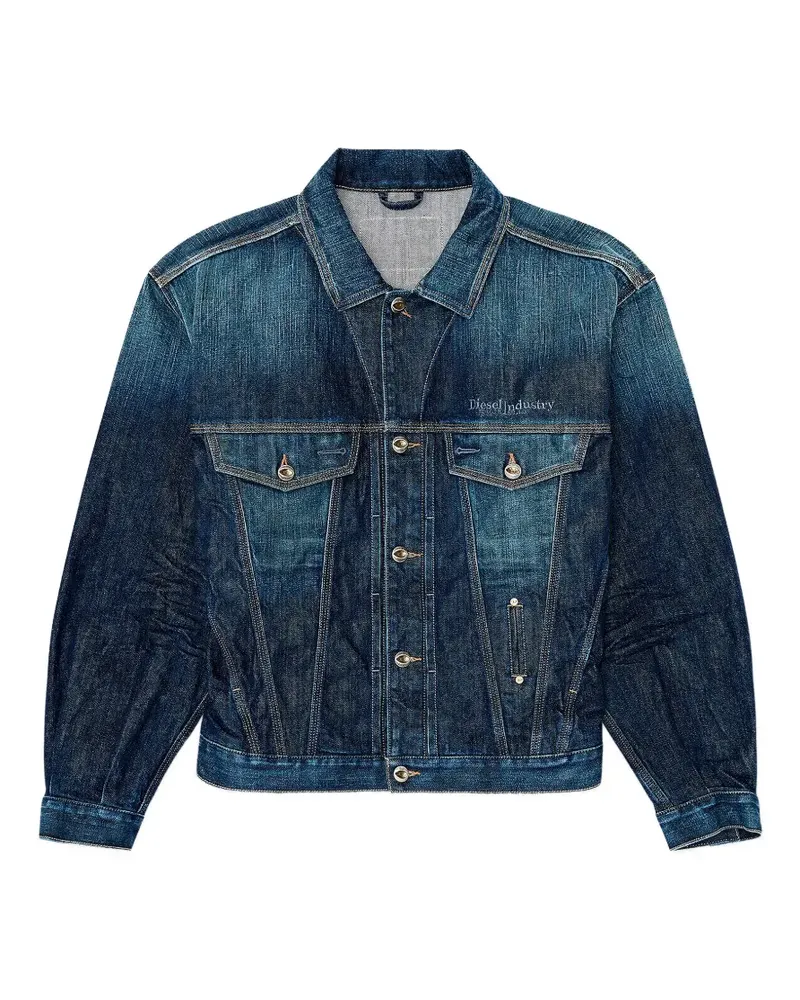 Diesel D-Denver-CL Trucker Jeansjacke - Blau Blau