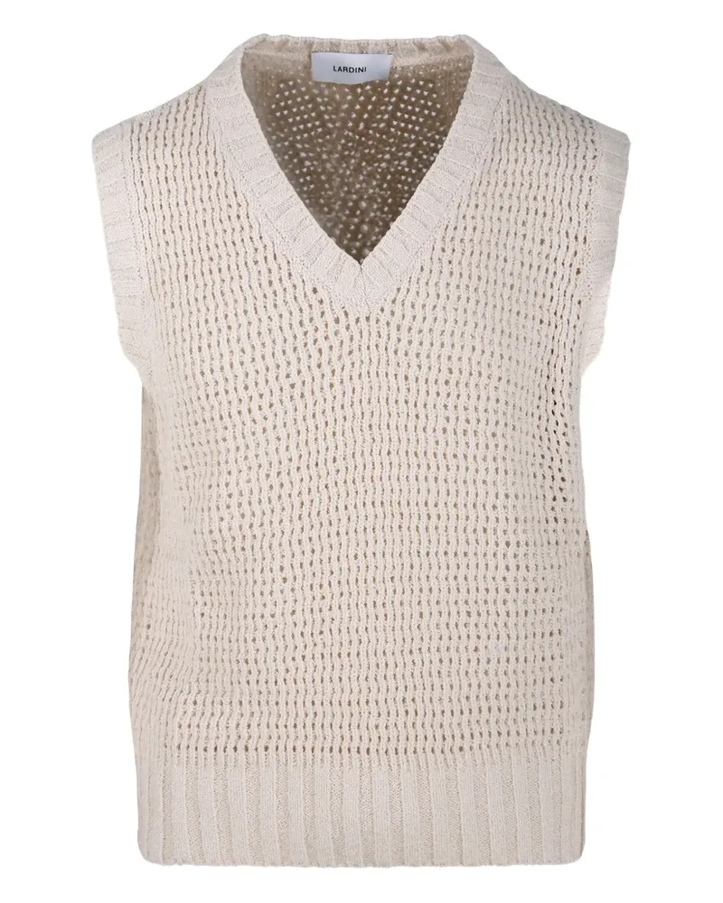 LARDINI Pullover mit V-Ausschnitt - Nude Nude
