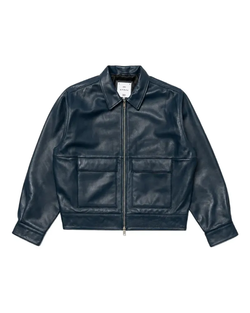 Edwin Jeans Dogma leather jacket - Blau Blau