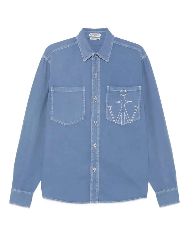 J.W.Anderson Besticktes Oversized-Hemd - Blau Blau