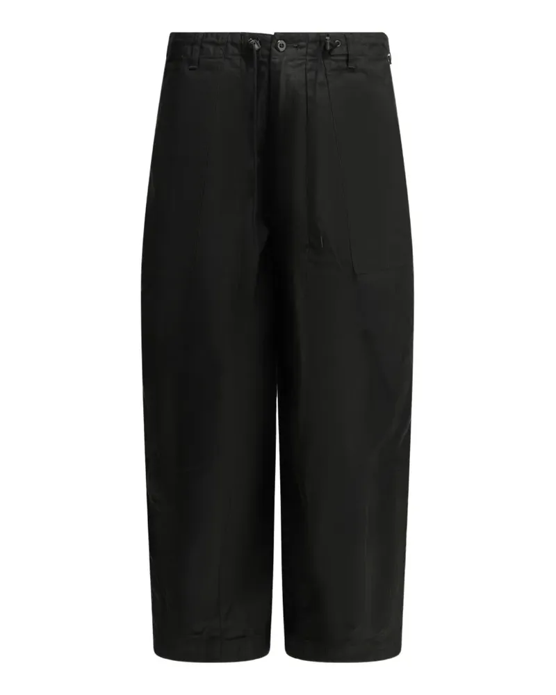 NEEDLES Fatigue drawstring-detail cotton parachute trousers - Schwarz Schwarz