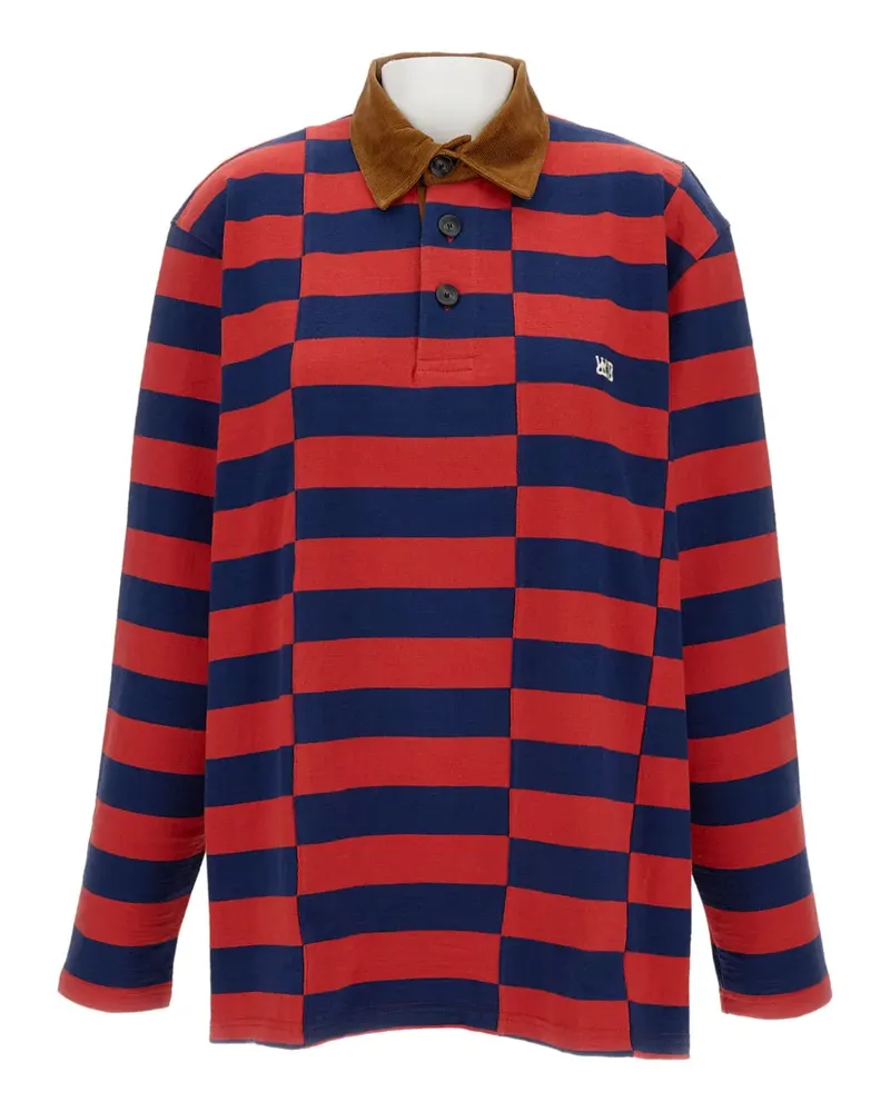 Wales Bonner Gestreiftes Poloshirt - Rot Rot