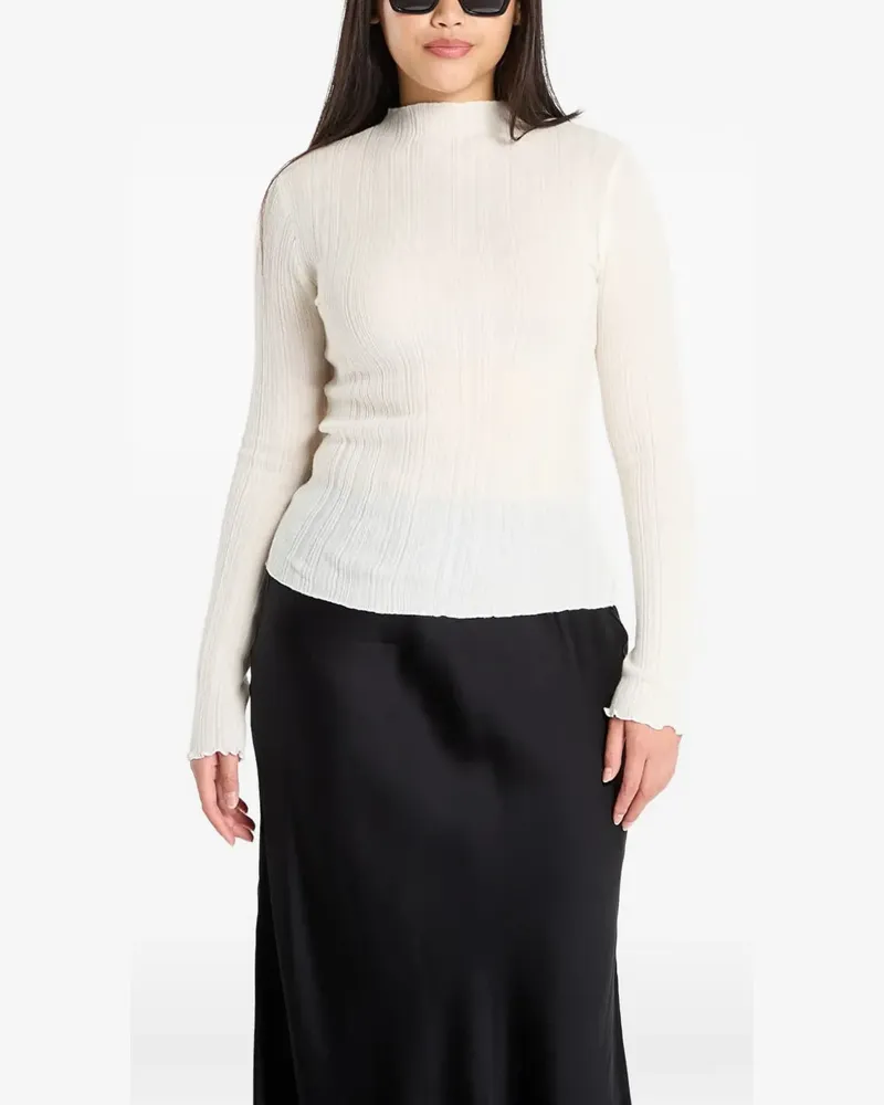 Samsøe & Samsøe high-neck T-shirt - Nude Nude