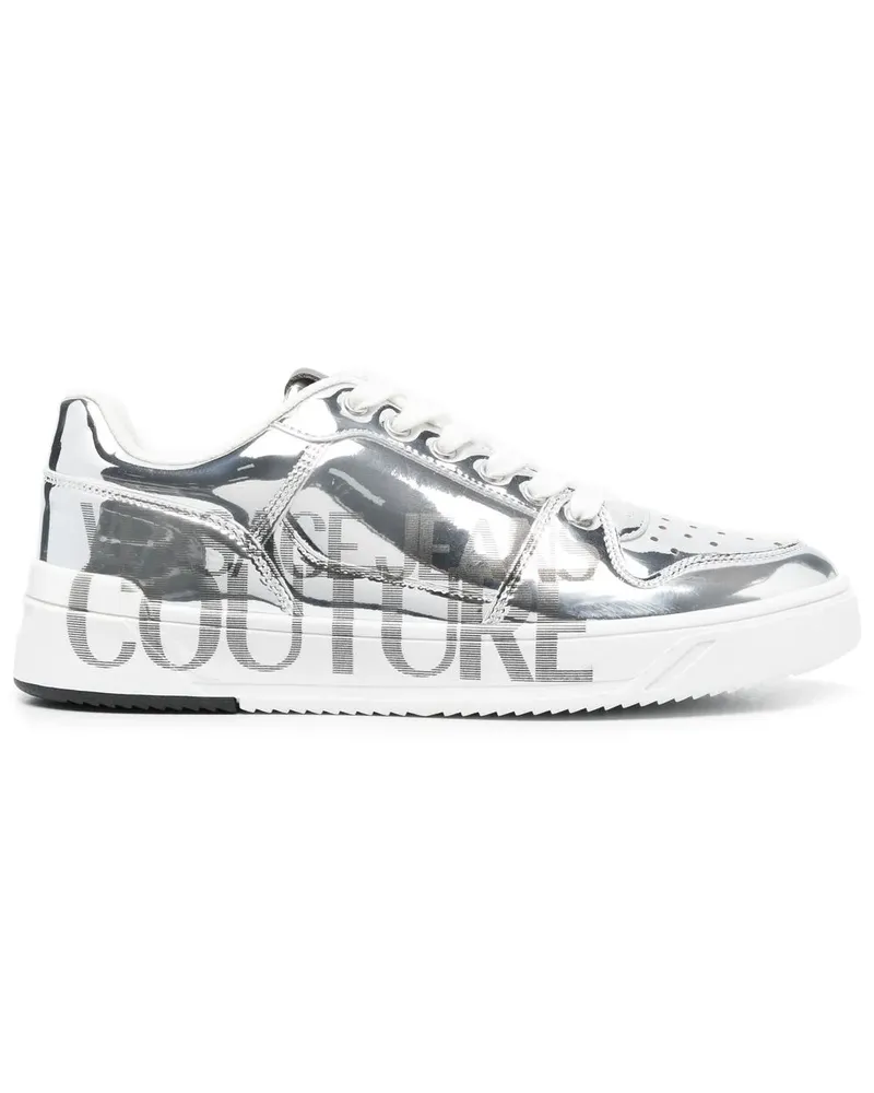 Versace Jeans Sneakers im Metallic-Look - Silber Silber