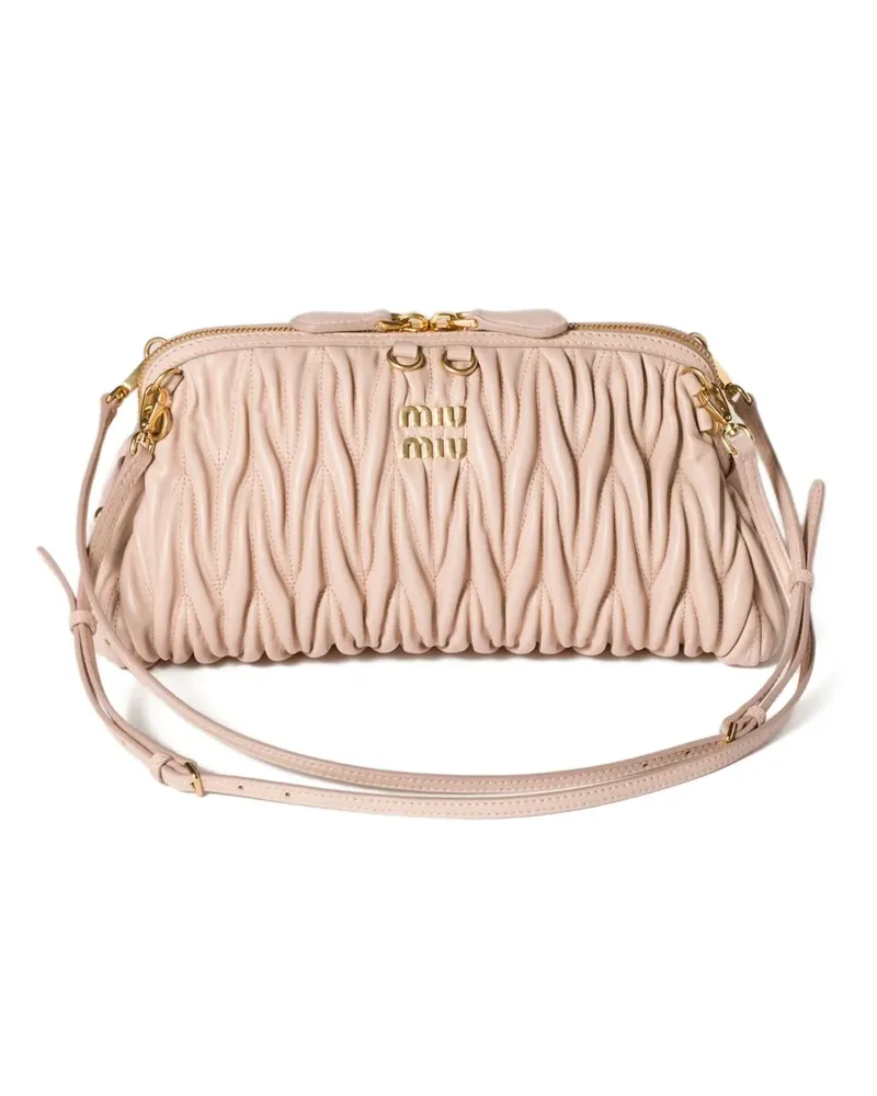 Miu Miu Clutch aus Matelassé-Leder - Rosa Rosa