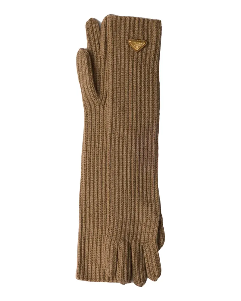 Prada Gestrickte Handschuhe - Braun Braun