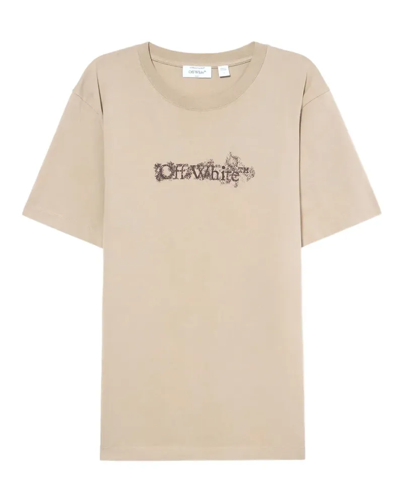 OFF-WHITE T-Shirt mit Logo - Nude Nude