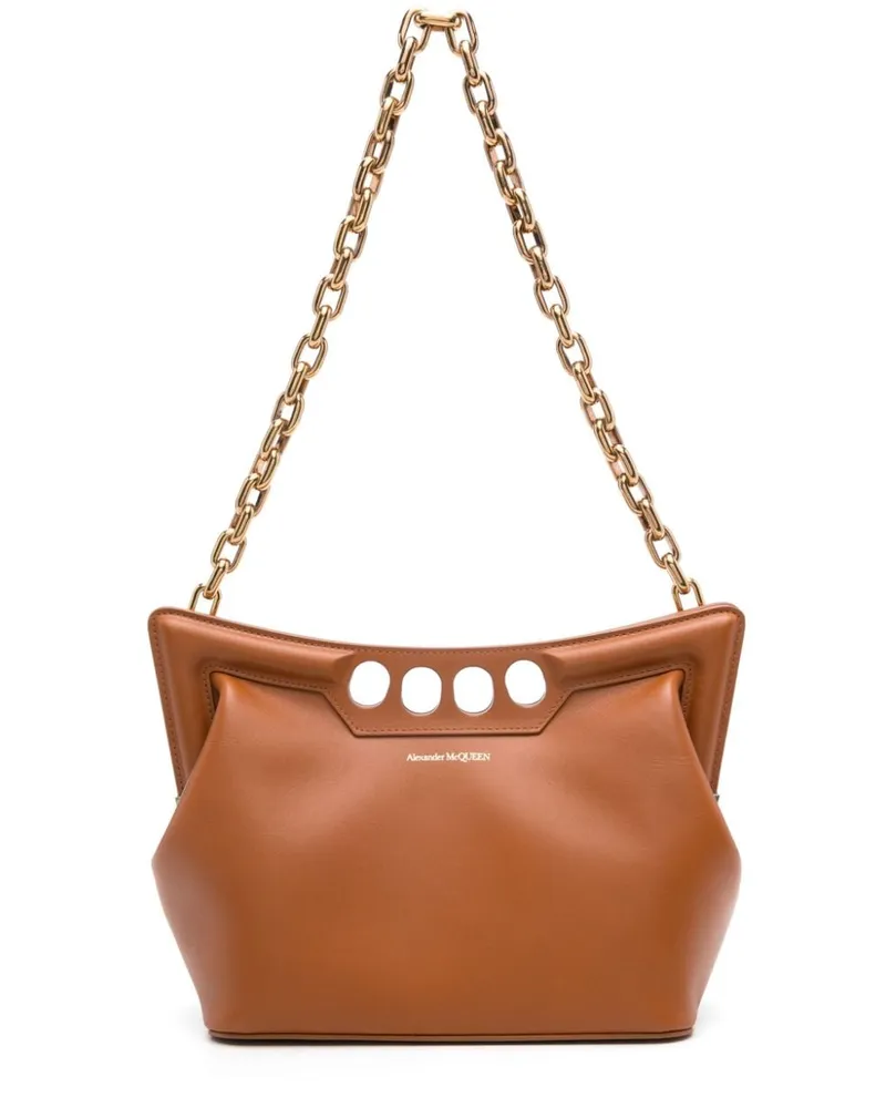 Alexander McQueen Kleine The Peak Schultertasche - Braun Braun