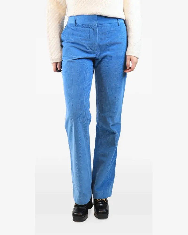 Victoria Beckham corduroy-effect trousers - Blau Blau