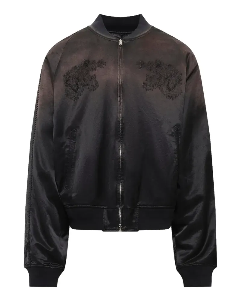 Doublet embroidery-detail jacket - Schwarz Schwarz