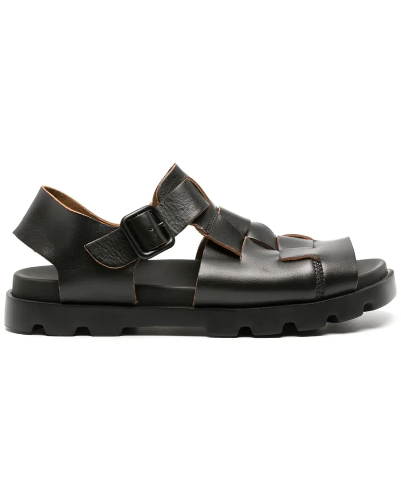 Camper Brutus Sandalen mit Webmuster - Schwarz Schwarz