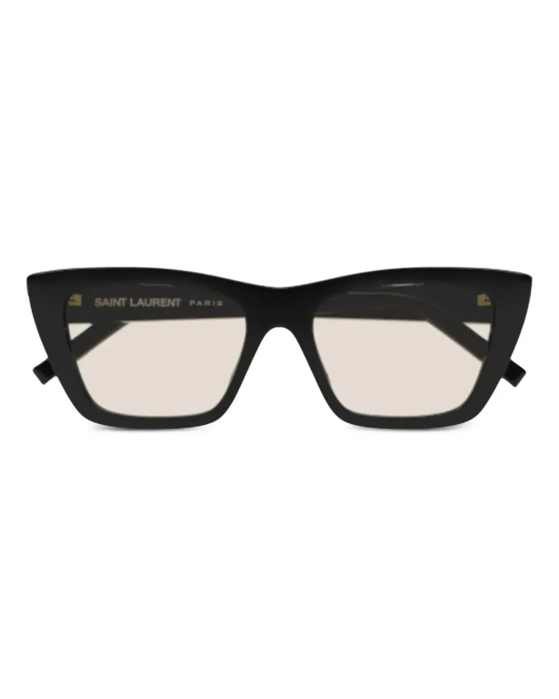 Saint Laurent Sonnenbrille mit Cat-Eye-Gestell - Schwarz Schwarz