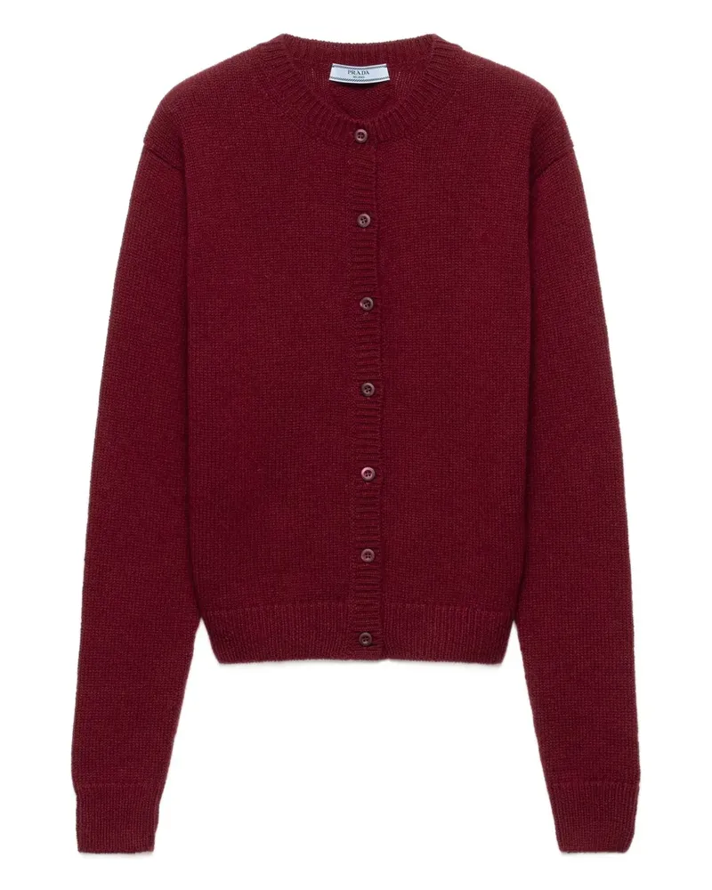 Prada Geknöpfter Kaschmircardigan - Rot Rot