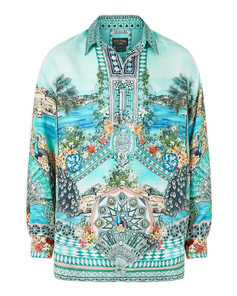 Camilla Balearic Bebé oversized long-sleeve shirt - Blau Blau