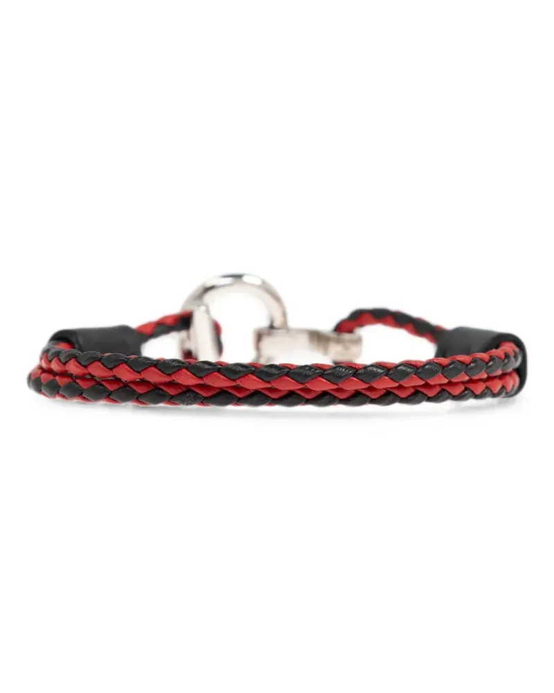 Ferragamo Gancini braided calf leather bracelet - Silber Silber