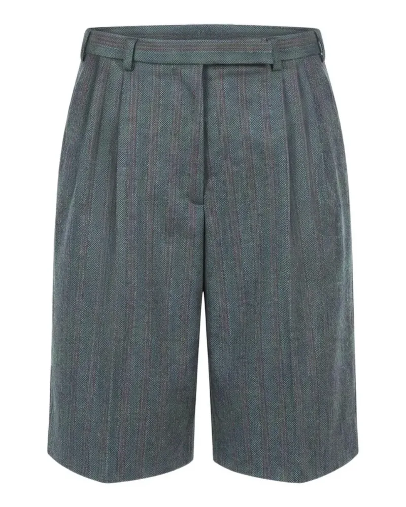 Jil Sander herringbone-pattern pleated shorts - Grau Grau
