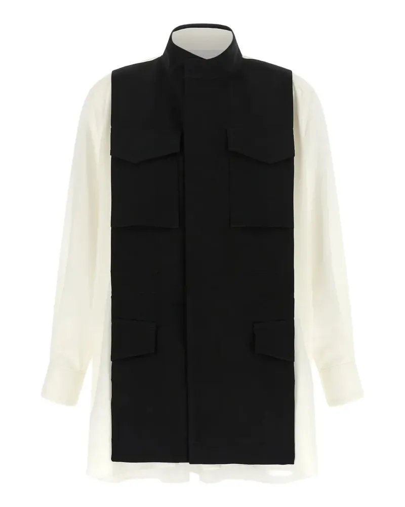 Sacai Suiting Hemd mit Einsätzen - Weiß Weiß