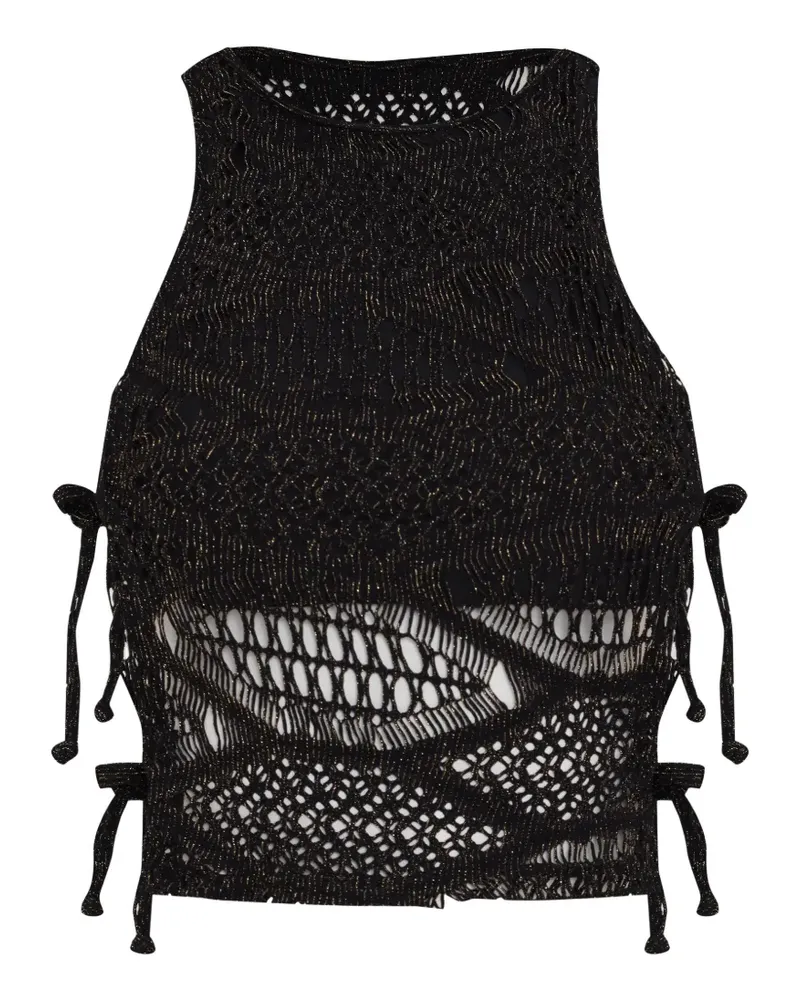 Amir Slama x Jade Picon tie-detail sleeveless tank top - Schwarz Schwarz