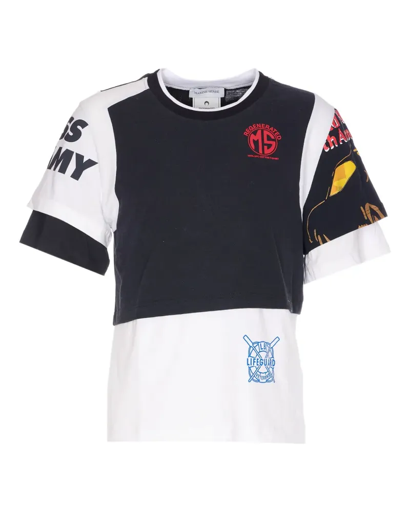 Marine Serre T-Shirt mit Print - Weiß Weiß