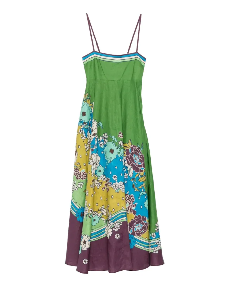 ALEMAIS Nanci Midikleid mit Blumenprint - Grün Grün
