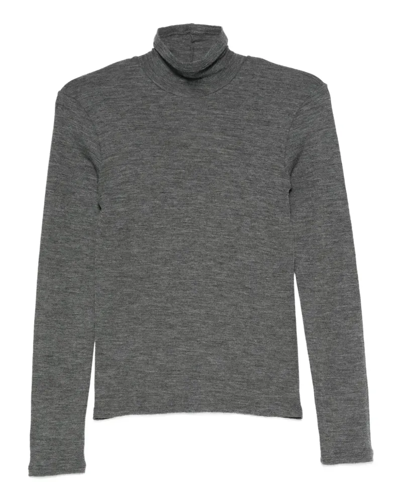 forte_forte Meliertes T-Shirt - Grau Grau