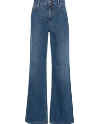 Moschino Halbhohe Straight-Leg-Jeans Blau