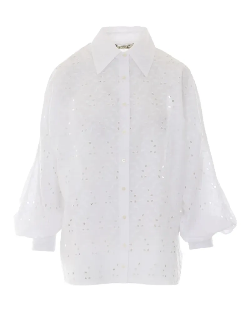 SoSUE Antonia lace-embroidered shirt - Weiß Weiß