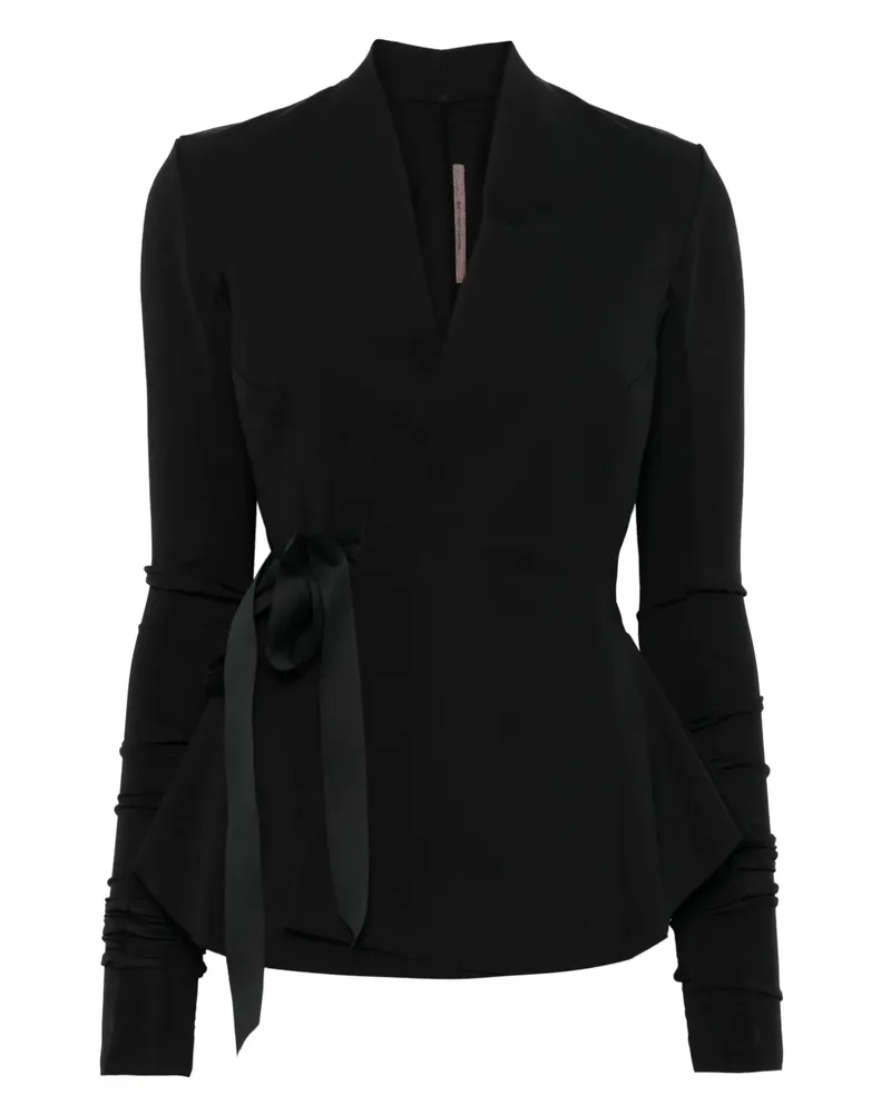 Rick Owens Lilies Gewickelte Jacke - Schwarz Schwarz