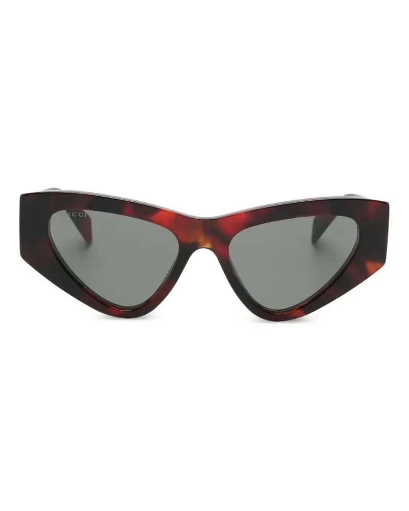 Gucci Geometrische Sonnenbrille - Rot Rot