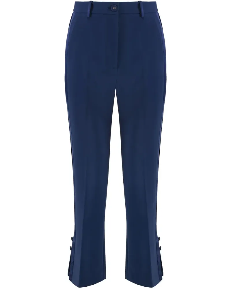 Elisabetta Franchi Krepphose mit Satinbändern - Blau Blau
