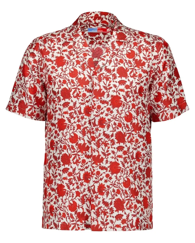 Orlebar Brown x La DoubleJ Hemd mit Blumen-Print - Rot Rot