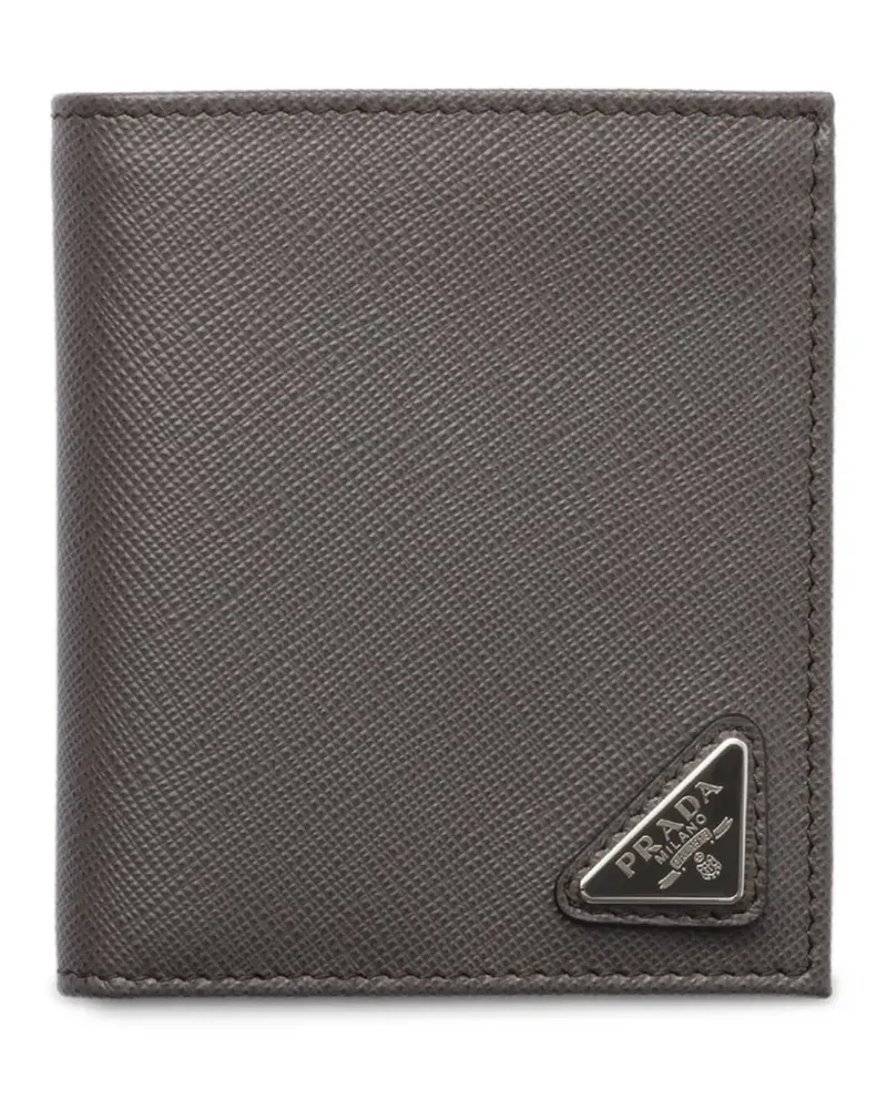 Prada Portemonnaie aus Saffiano-Leder - Grau Grau