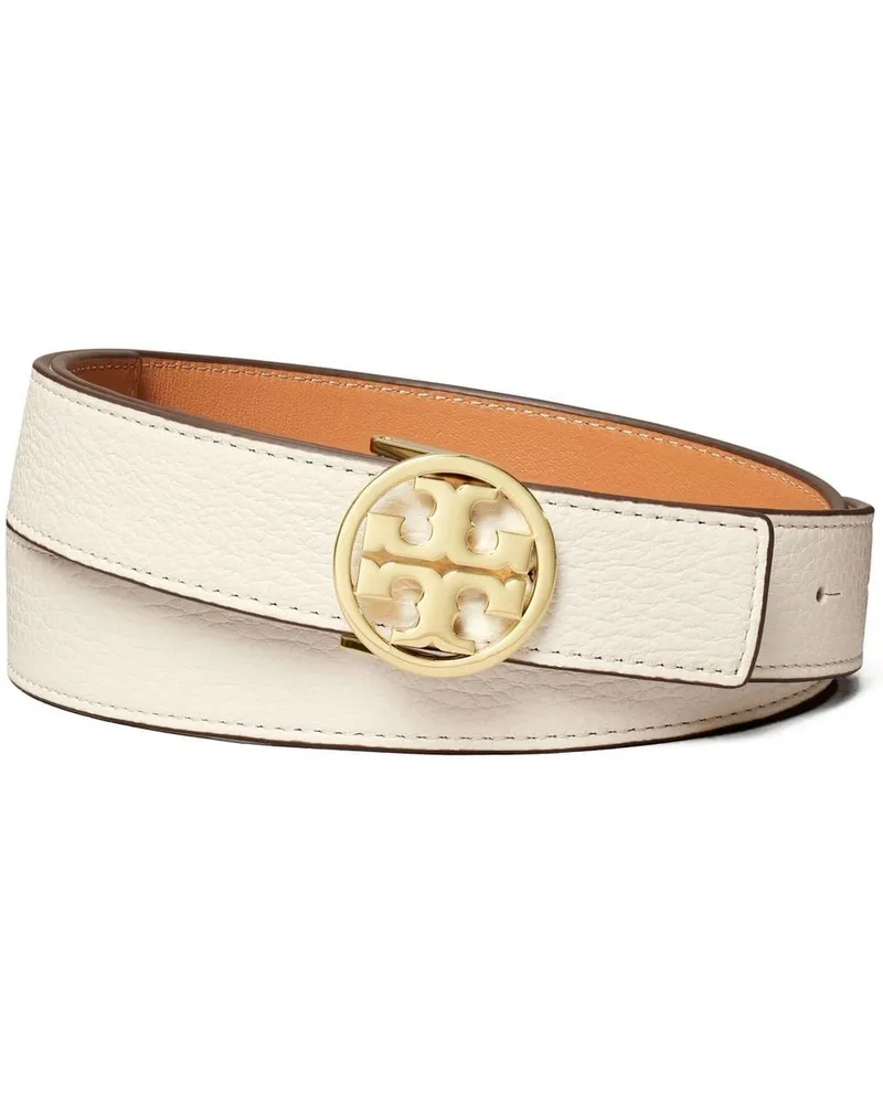 Tory Burch Wendbarer Gürtel mit Logo-Schnalle Weiß