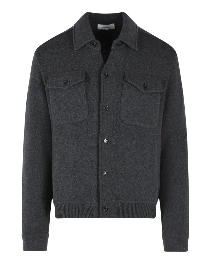 LARDINI Gestrickte Hemdjacke - Grau Grau