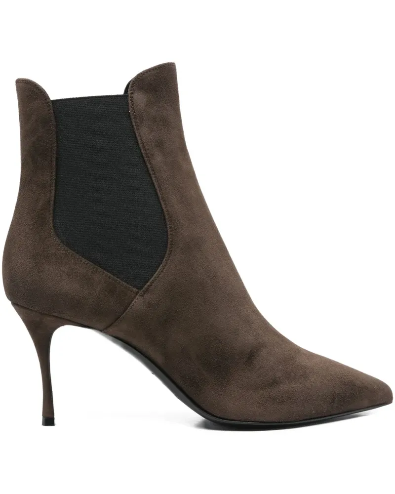 Sergio Rossi Spitze Godiva Stiletto-Stiefeletten 75mm - Braun Braun