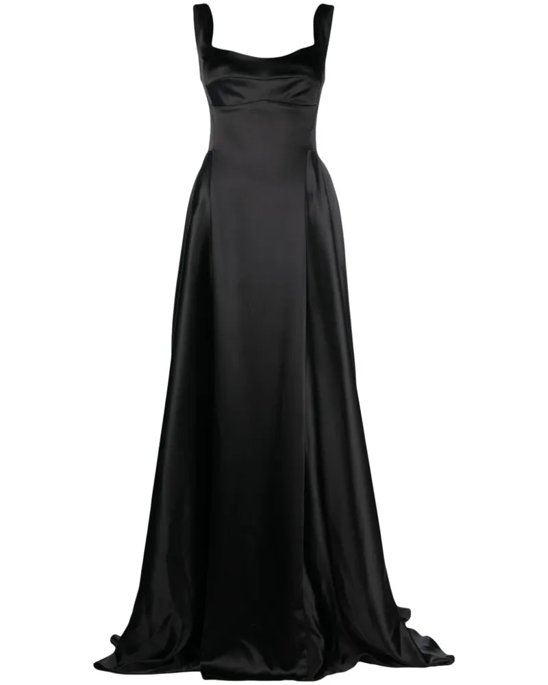 ATU Body Couture Abendkleid in Satinoptik Schwarz