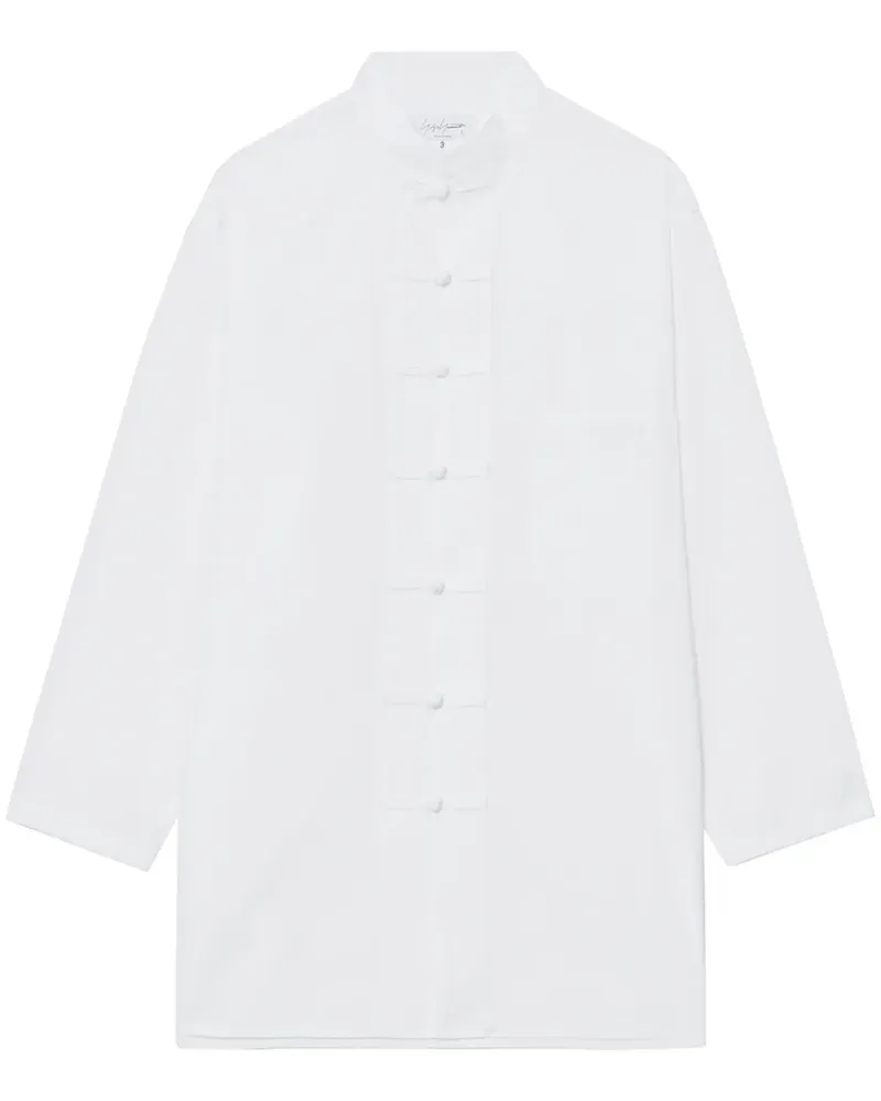 Yohji Yamamoto Hemd aus Popeline - Weiß Weiß