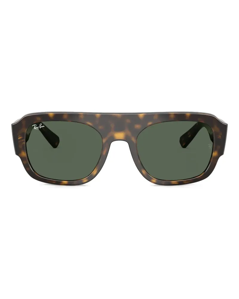Ray Ban Sonnenbrille mit eckigem Gestell - Braun Braun