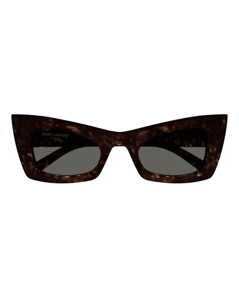 Saint Laurent geometric-frame sunglasses - Braun Braun