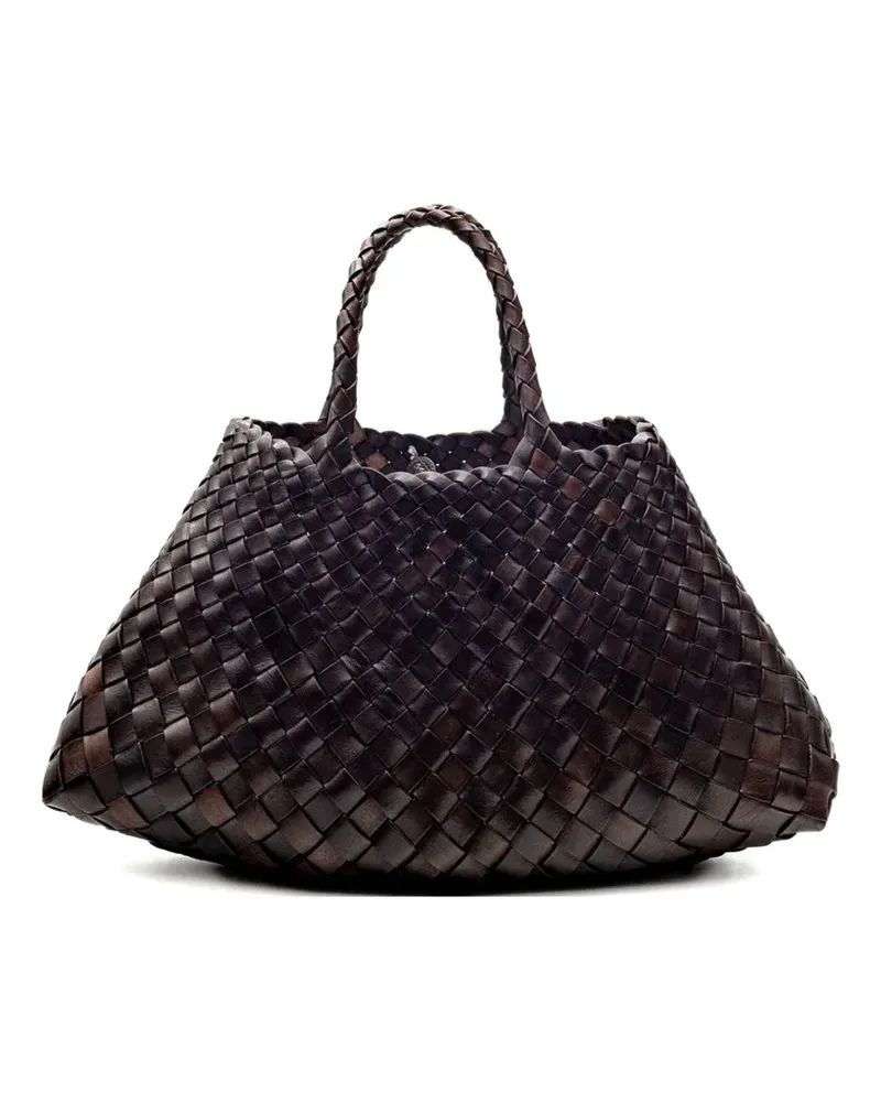 Dragon Diffusion small Santa Croce interwoven tote bag - Braun Braun